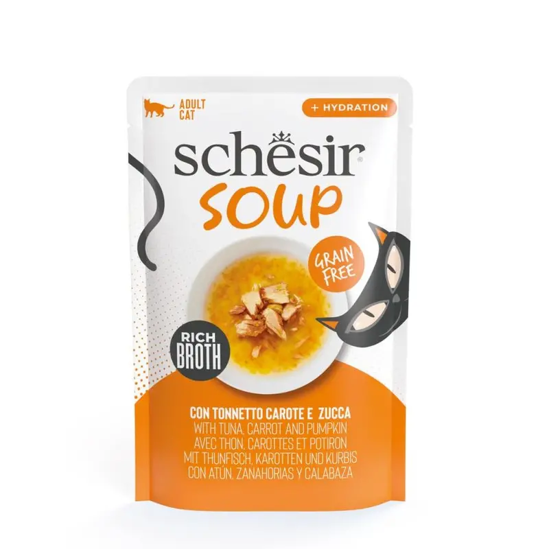 Schesir Wet Cat Food Pouches – 12 X 40 G, Tuna In Broth, Light Meal Option For Small Or Senior Cats 1