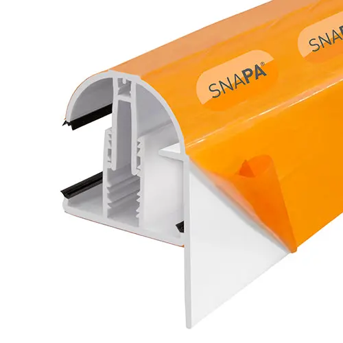 Snapa® Pvc Lean-To Gable Bar With Integrated End Cap – 60Mm Profile 1