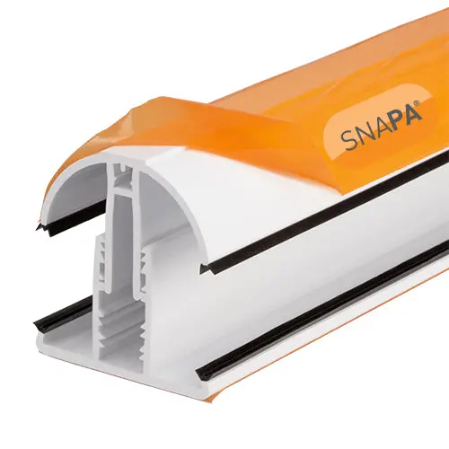 Snapa® Pvc Lean-To Glazing Bar With End Cap – 45Mm Design 1