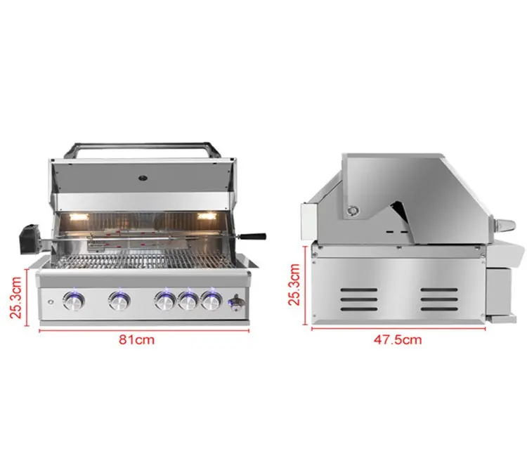 Stainless Steel Portable Propane Gas Grill 1