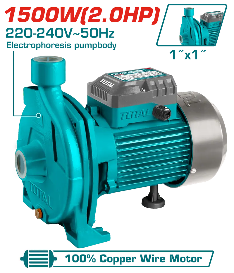 Total 1500W (2.0Hp) Portable Water Pump With High-Efficiency Motor 1