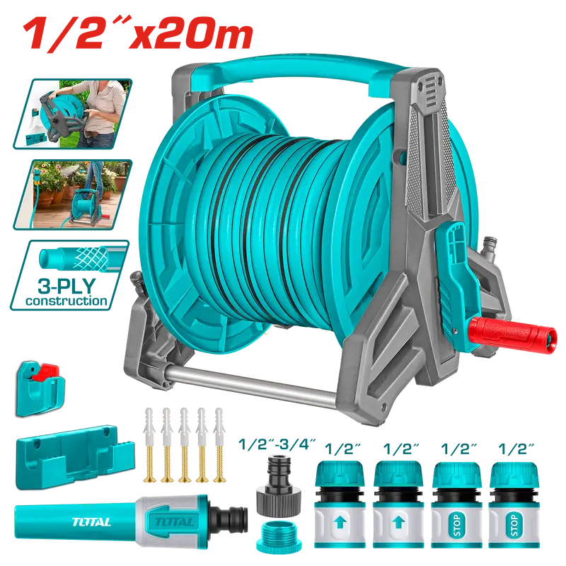 Total 20-Meter Reinforced Measuring Tape – 7-Point Blade Lock, High-Visibility Markings 1
