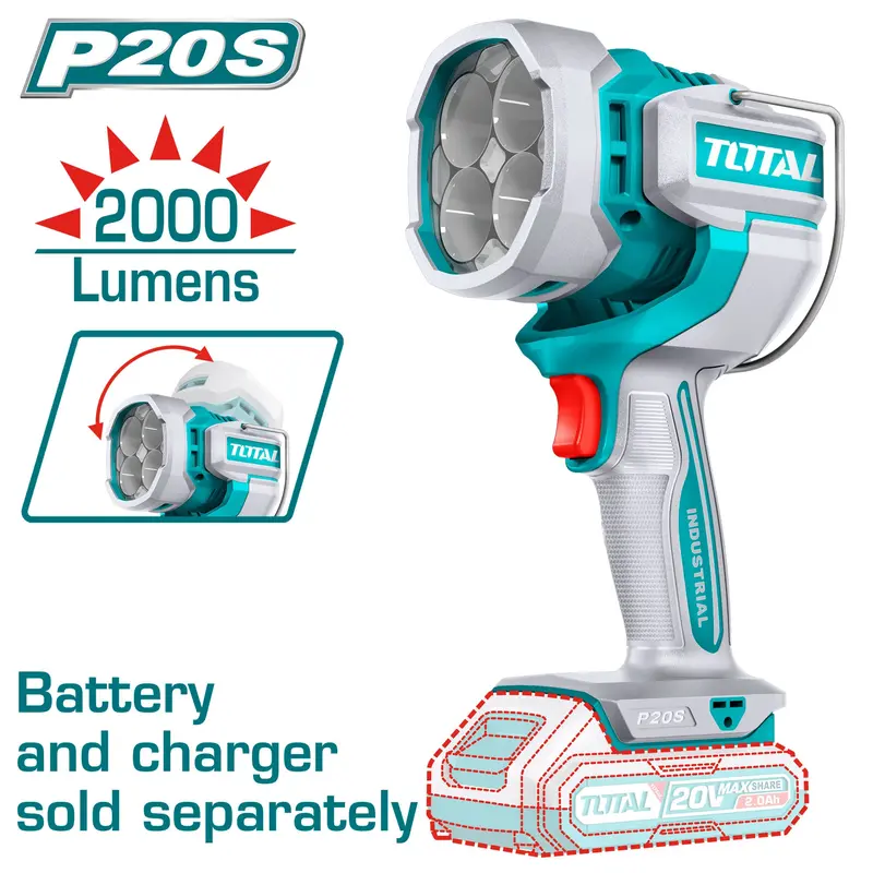 Total 2000W Led Work Light – 20V, 130° Beam Angle 1