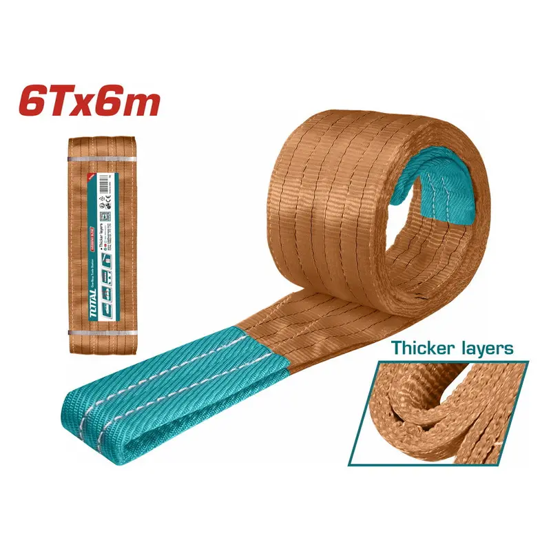 Total 6-Ton × 6-Meter Lifting Strap – Heavy-Duty Polyester Webbing 1