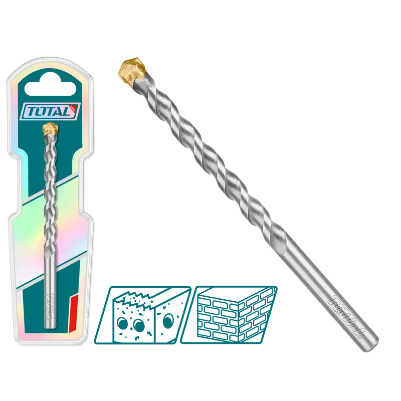 Total 6X100Mm Masonry Drill Bits – Carbide-Tipped, Sds-Plus Compatible 1