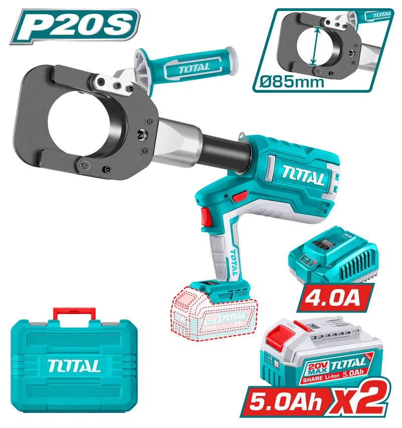 Total Hydraulic Cable Crimper – 20V Cordless, 85Mm Jaw, Industrial-Grade Pressure 1