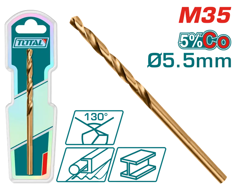 Total M35–5.5 Mm High-Speed Steel Drill Bit – Industrial-Grade Cutting Edge 1
