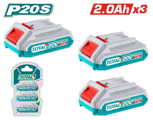 Total P20S 20V Lithium-Ion Cordless Drill Kit – 2.0Ah Battery + Led Light 1