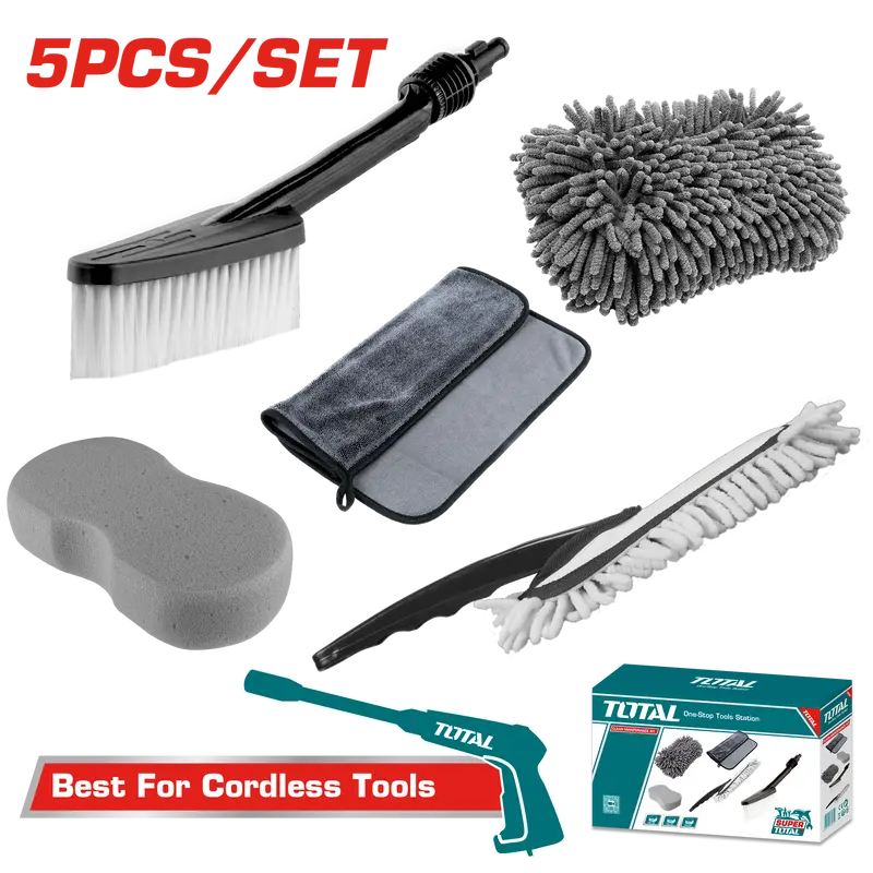 Total Tm Series 5-Piece Cleaning Brush Set – Interchangeable Heads For Detail Work 1