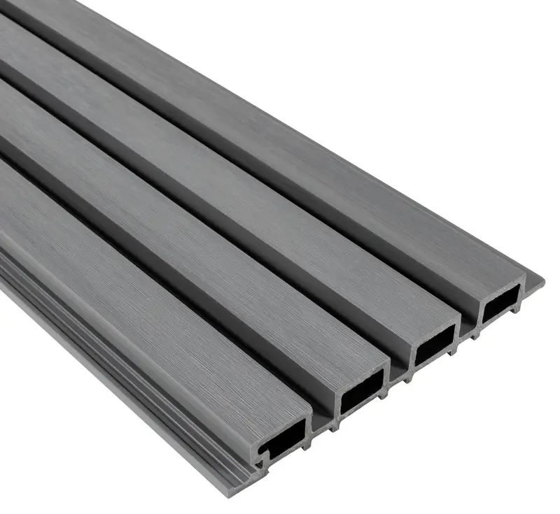 Triton Light Grey Slatted Wpc Wall Cladding (2.5M) 1