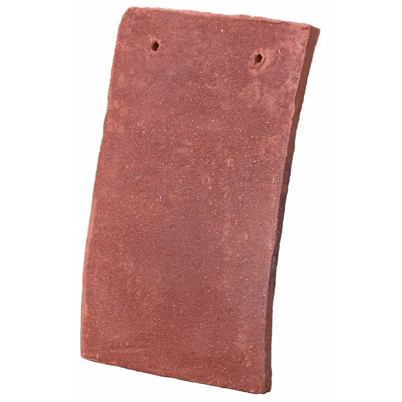 Tudor Red Antique Handmade Clay Plain Roof Tile 1