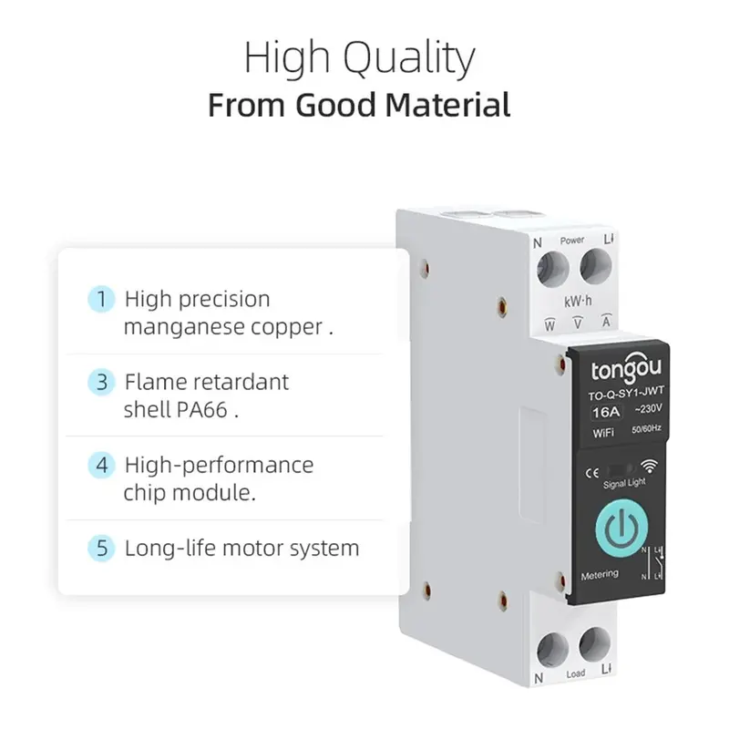Tuya 63A Smart Breaker With Dual-Power Monitoring & Neutral Support 1