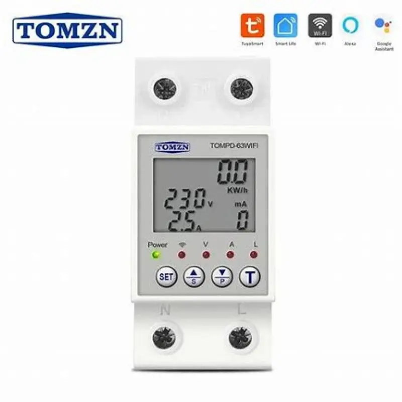 Tuya Smart Main Breaker – 1P 63A Wifi-Enabled Overcurrent Protection 1