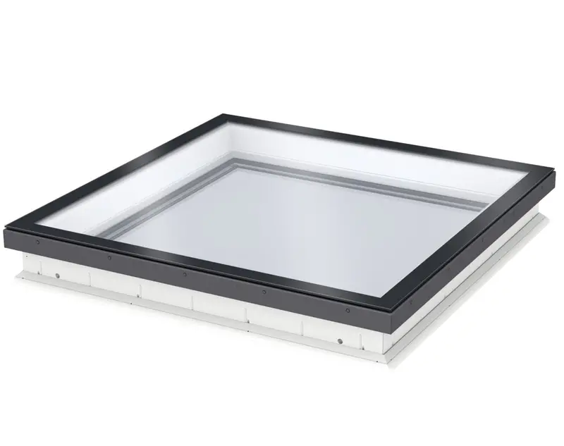 Velux Cfu 100X100 Cm Non-Operable Flat Rooflight – Insulated Base & Seamless Glass Top Cover (S00M) 1