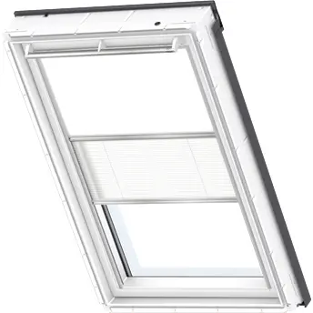 Velux Dfd Ck04 Duo Blind – Blackout & Pleated, White Fabric (1025 Series) 1