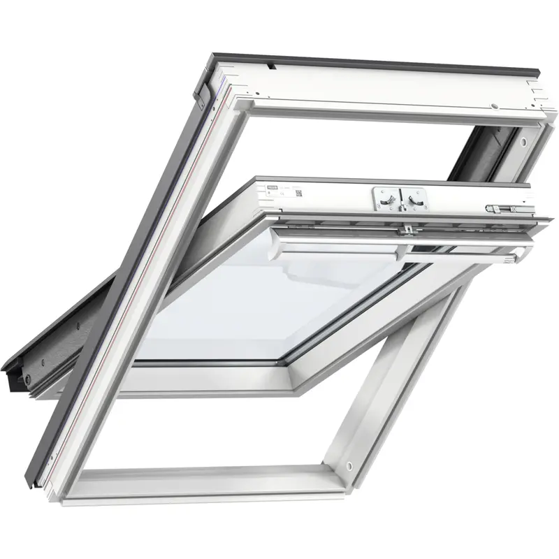 Velux Ggl Ck04 White Painted Centre-Pivot Roof Window – 55X98 Cm (2070 Series) 1