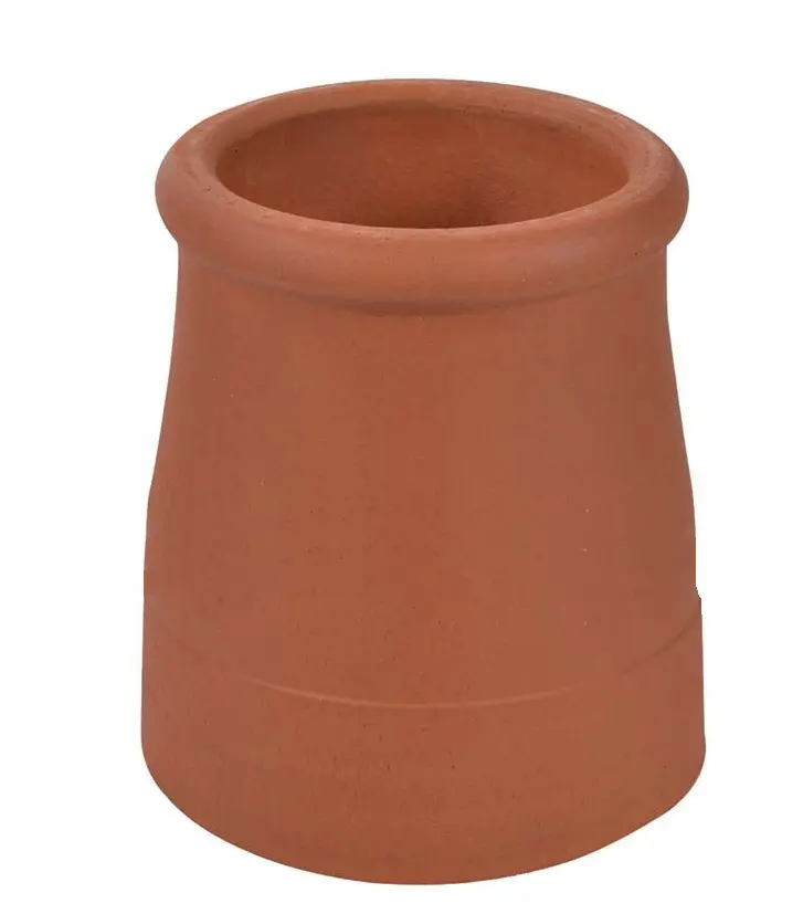 W T Knowles Roll-Top Chimney Pot – 375 Mm Red Clay 1