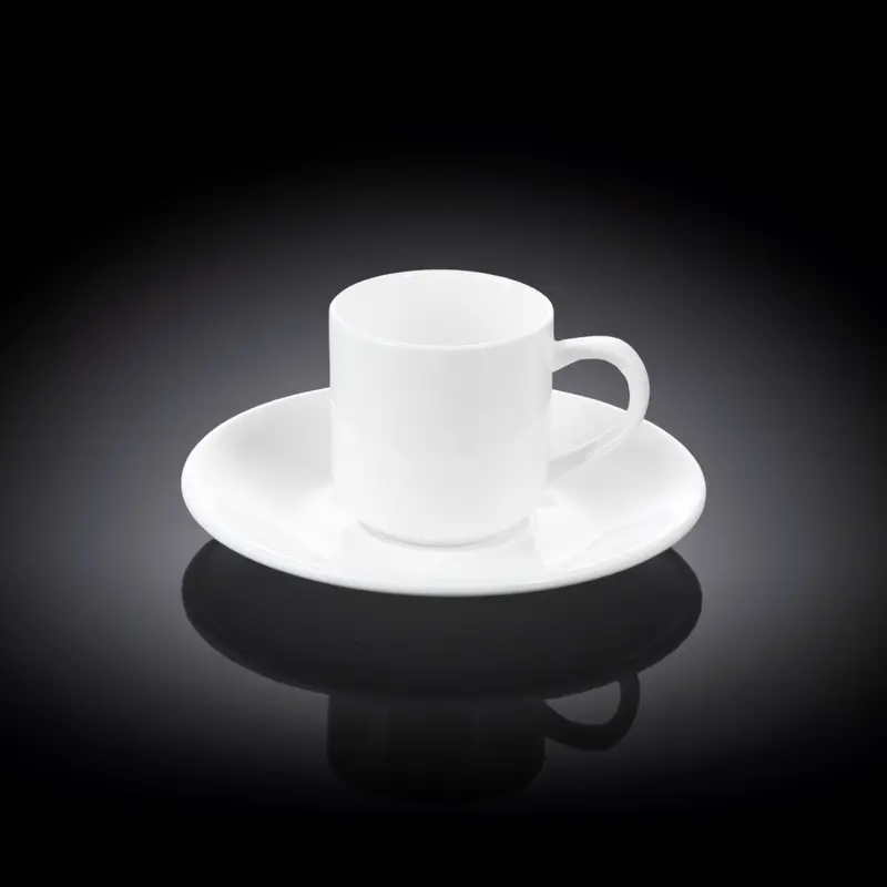 Wilmax 90 Ml Tea Cup With Saucer – Compact Ceramic Set 1