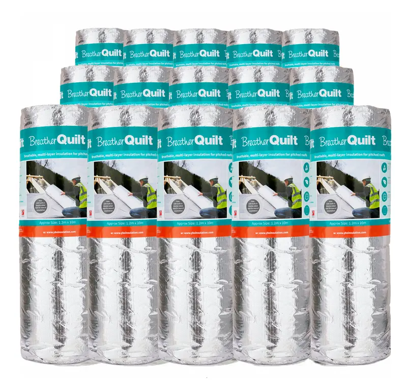 Ybs Breatherquilt 2-In-1 Multifoil Insulation Roll – 1.2 M × 10 M (Pallet: 15 Rolls) 1