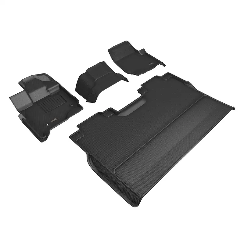 3D Maxpider Kagu All-Weather Floor Mat Set – Black 4-Piece Custom Fit For Front And Second Rows 1