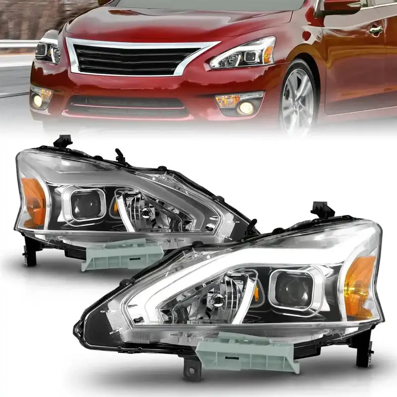 Anzo 121570 Led Projector Headlights With Integrated Light Bar – Chrome Housing 1