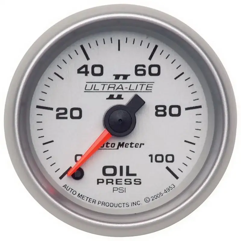 Autometer Ultra-Lite Ii Digital Oil Pressure Gauge – 2-1/16", 100 Psi, Stepper Motor Driven 1