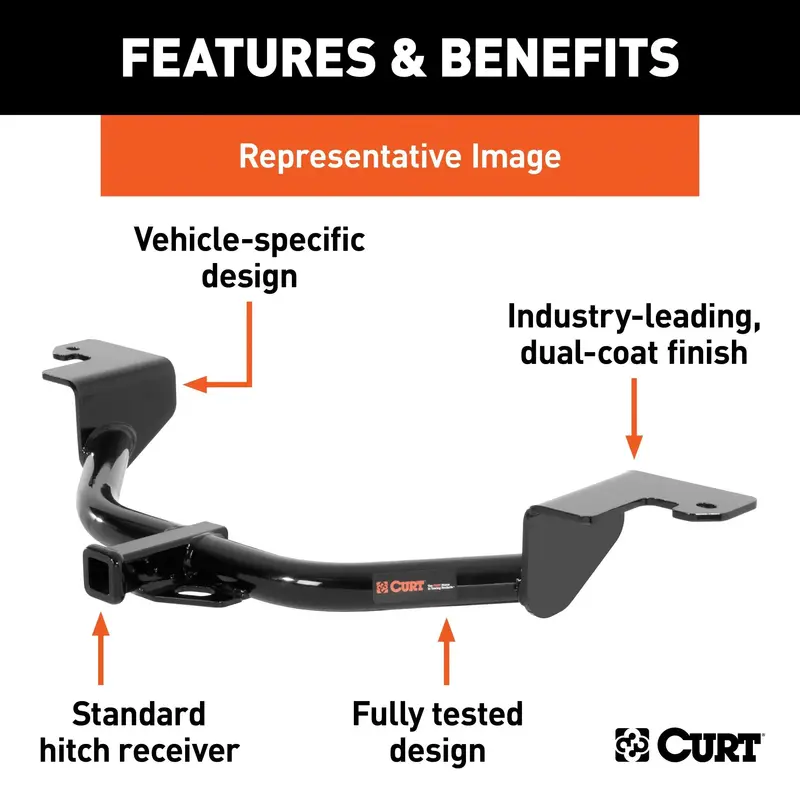 Curt 11011 Class I Trailer Hitch – 1-1/4-Inch Receiver For Select Volkswagen Golf And Cabrio Models 1