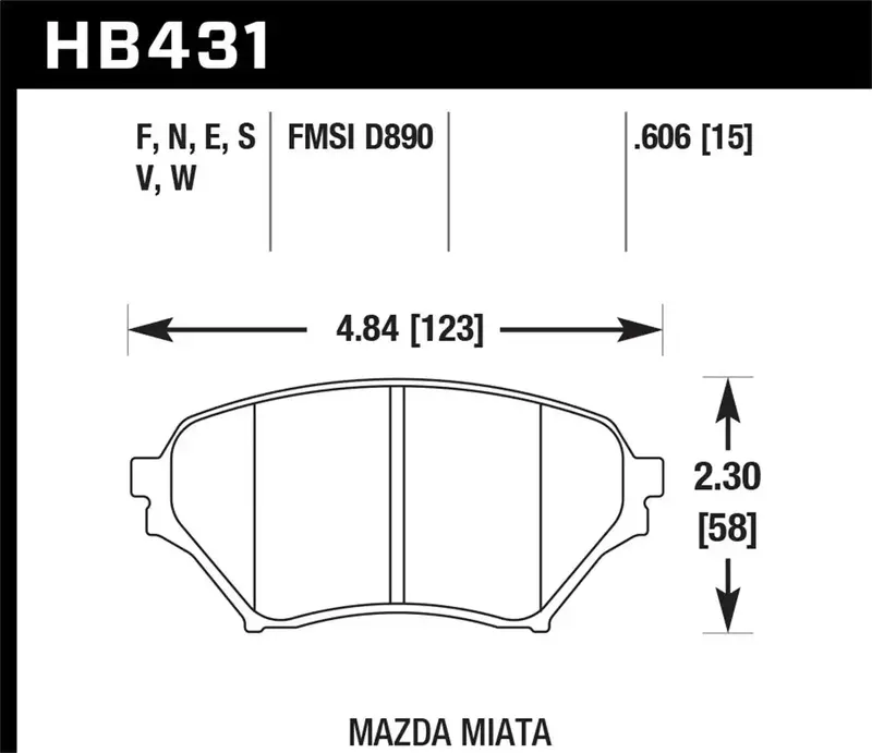 Hawk Performance Blue Ceramic Disc Brake Pads – Hb431E.606, 9012 Fitment 1
