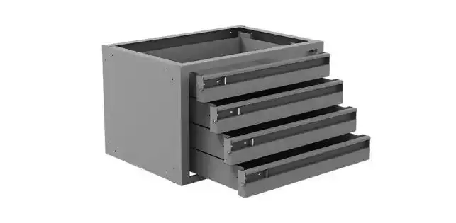 Heavy-Duty 4-Drawer Steel Storage Cabinet – 20" Wide Industrial Workstation 1