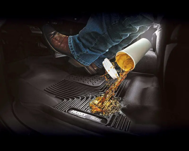 Husky Liners X-Act Contour Second-Row Floor Liner – Full-Coverage Trim-Fit Protector For Ford F-250/F-350 1