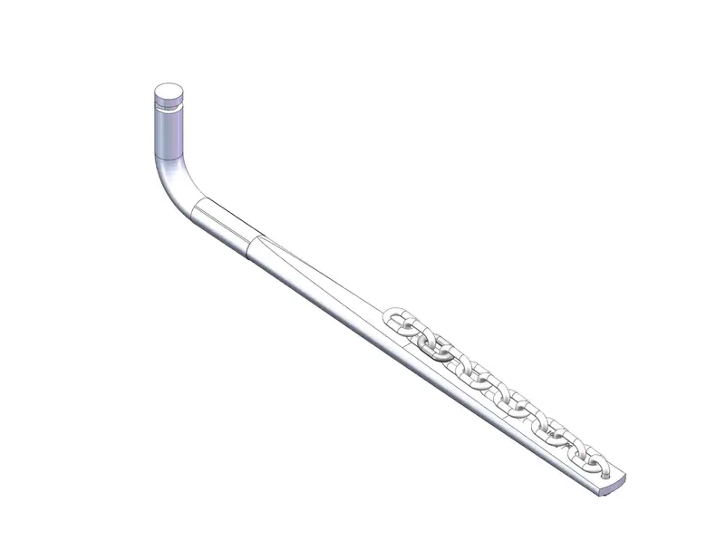 Husky Towing 31522 Round Spring Bar Replacement – 1001–1400 Lb Tongue Weight W/Chain 1