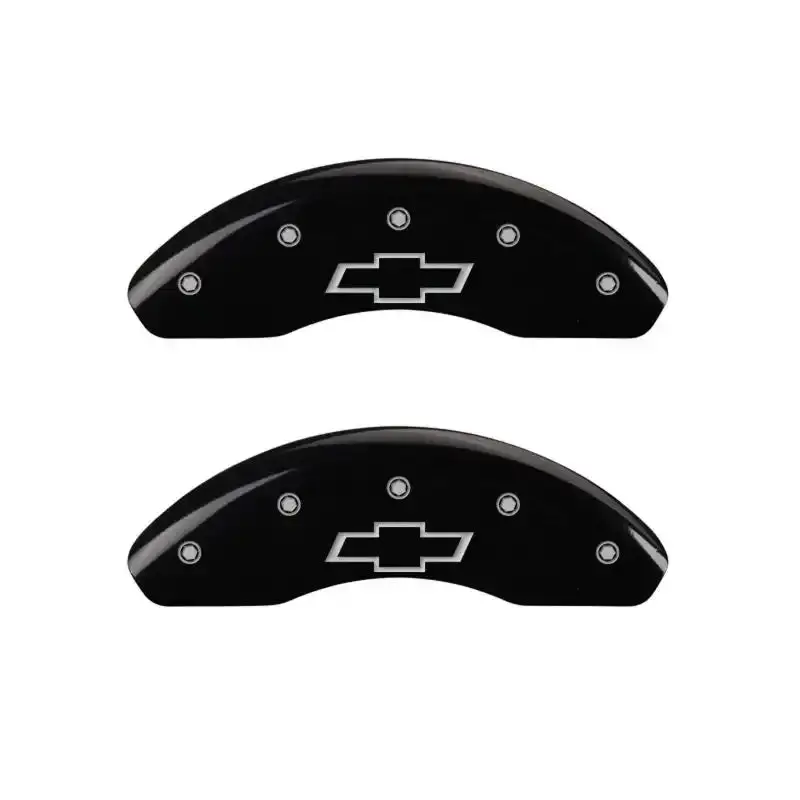 Mgp Engraved Front Caliper Covers – Bowtie-Design Set With Black Finish And Silver Accent 1