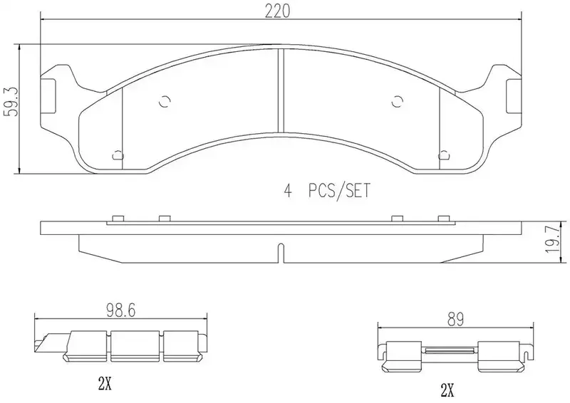 Premium Disc Brake Pad Set – Oem-Compatible Friction Material For Reliable Stopping Power 1