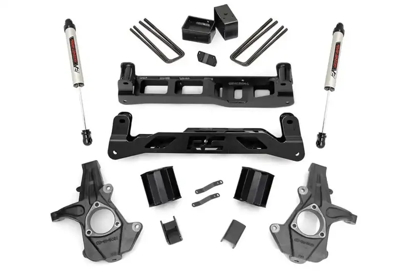 Rough Country 5-Inch Suspension Lift Kit With V2 Monotube Shocks 1