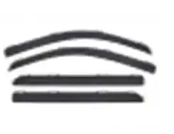 Trailfx 14995 In-Channel Window Deflectors – Smoke Acrylic, Set Of Four 1